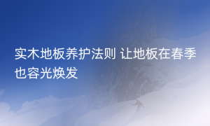 实木地板养护法则 让地板在春季也容光焕发